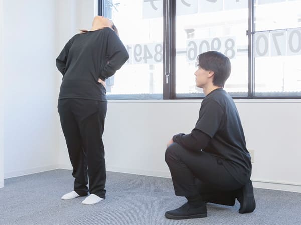 身体の動きの確認の様子